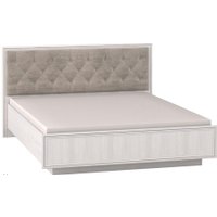 Кровать Глазов Paola Люкс с патиной (ясень анкор светлый/Furor Brown Grey патина)