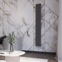 Дизайн-радиатор Faberg Quadro 1/50 (4 секции, серый матовый RAL-7021)