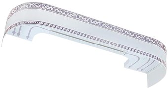 Карниз для штор Legrand Монарх 48070375 (4 м, белый глянец/хром)