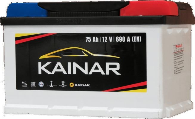

Автомобильный аккумулятор Kainar R низкий (75 А·ч)