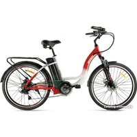 Электровелосипед Eltreco White 2423 (белый/красный)