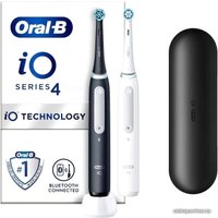 Комплект зубных щеток Oral-B iO Series 4 Duo (черный/белый)