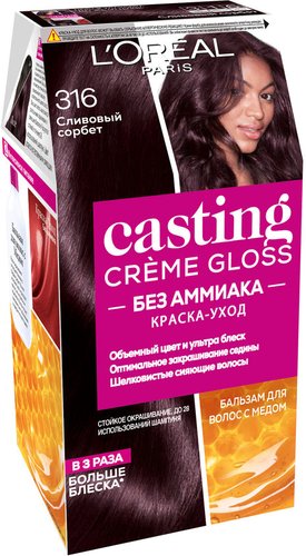 L'Oreal Casting Creme Gloss 316 сливовый сорбет