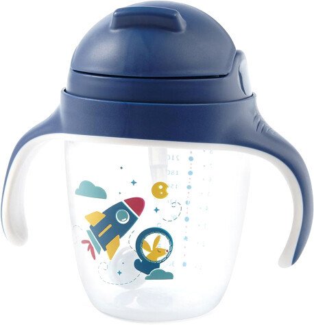 

BabyOno С трубочкой 1464/02 (240 мл, синий)