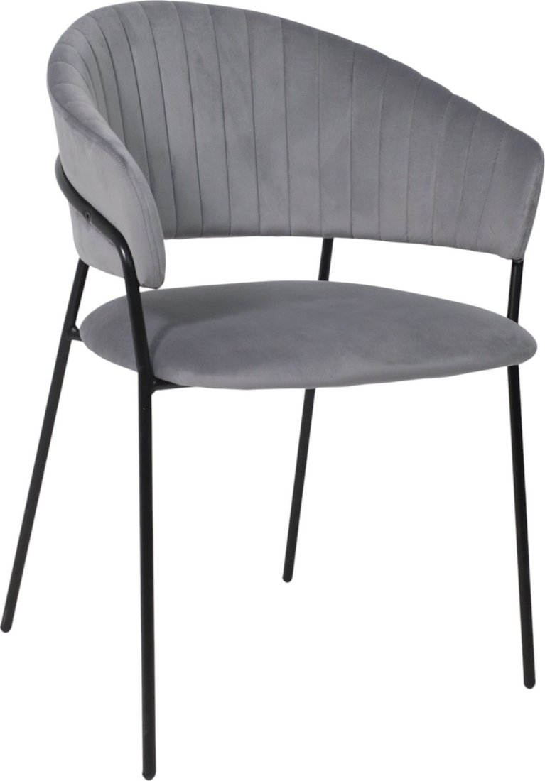 

Стул с подлокотниками Алвест AV 433 (темно-серый бархат H-15/черный)