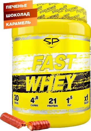 

Протеин сывороточный (концентрат) Steelpower Fast Whey Protein (900 г, печенье/шоколад/карамель)