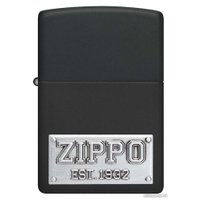 Зажигалка Zippo License Plate Black Matte 48689