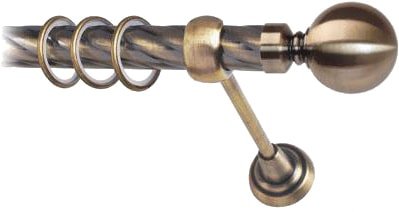 

Карниз для штор Lm Decor Шар большой (антик, витая, 2.4м 25мм, 1 ряд)