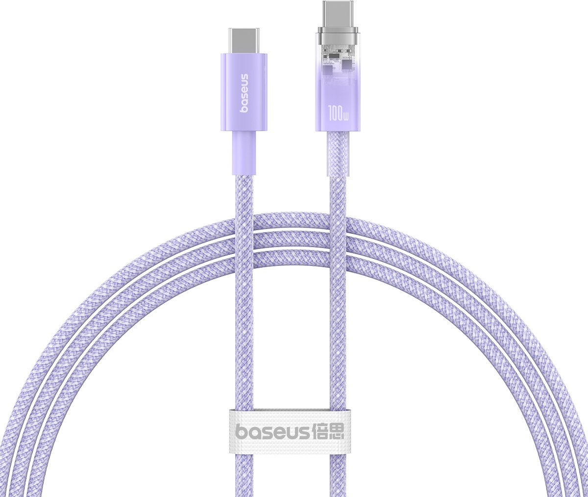 

Кабель Baseus Explorer Series Fast Charging with Smart Temperature Control USB Type-C USB Type-C (1 м, фиолетовый)