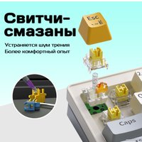 Клавиатура Cyberlynx ZA63 Beige Gray Yellow (TNT Yellow)