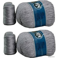 Набор пряжи для вязания ХоббиБум Пух норки 802 50 г 340 м (светло-серый)