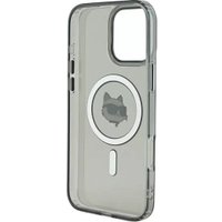 Чехол для телефона Lagerfeld PC/TPU NFT Choupette Head Metal camera (MagSafe) для iPhone 16 Pro Max KLHMP16XHLSCHK