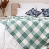 Плед Casa Conforte London 170x200 6155406 (клетка зеленая)