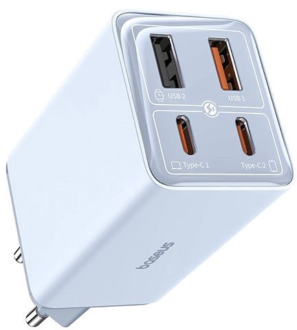 

Сетевое зарядное Baseus GaN6 Pro Fast Charger 2C+2U 65W P10162701313-00 (голубой)