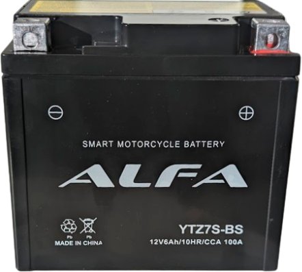 

Мотоциклетный аккумулятор ALFA YTZ7S-BS (6 А·ч)