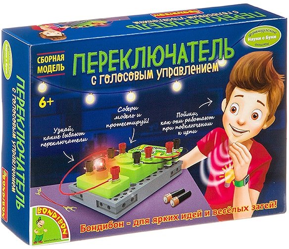 

Набор для опытов Bondibon Науки с Буки Переключатель с голосовым управлением ВВ3554