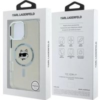 Чехол для телефона Lagerfeld PC/TPU NFT Choupette Head Metal camera (MagSafe) для iPhone 16 Pro KLHMP16LHLSCHH