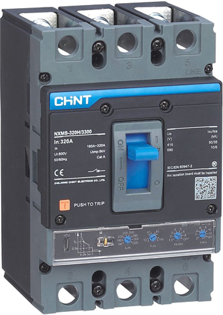 

Выключатель автоматический Chint NXMS-1000H 3P 1000А 70кА 845708