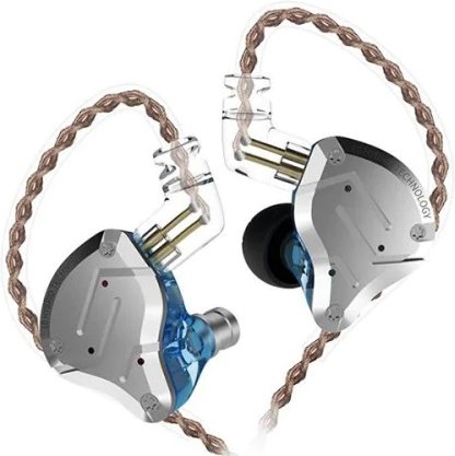 

Наушники KZ Acoustics ZS10 Pro (без микрофона, серебристый/синий)
