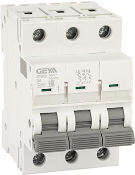

Выключатель автоматический GEYA GYM9 3P 6А D 6кА GYM93P6D