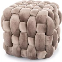 Пуфик Signal Faris Velvet (темно-бежевый)