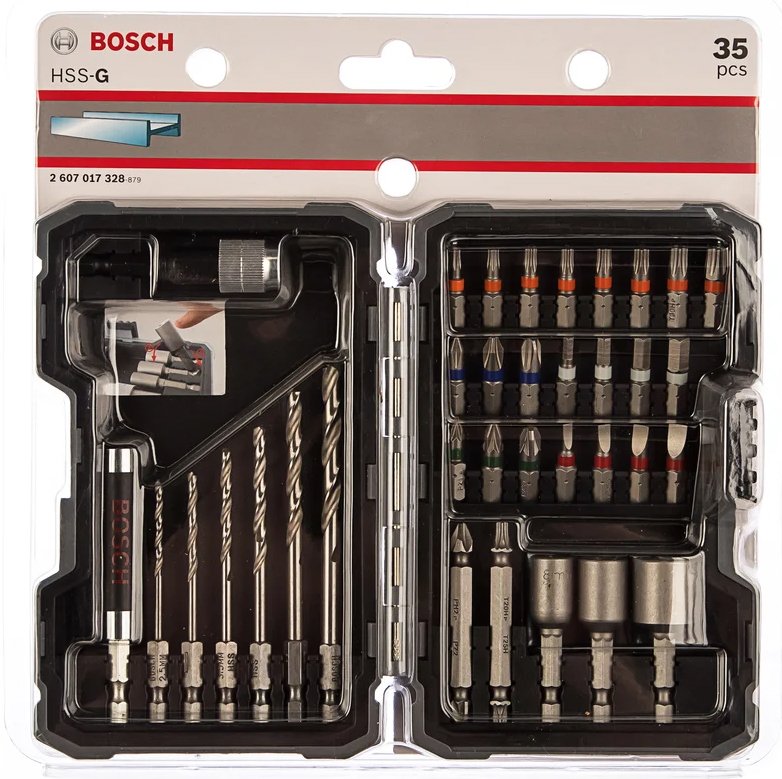 

Набор оснастки для электроинструмента Bosch 2607017328 (35 предметов)