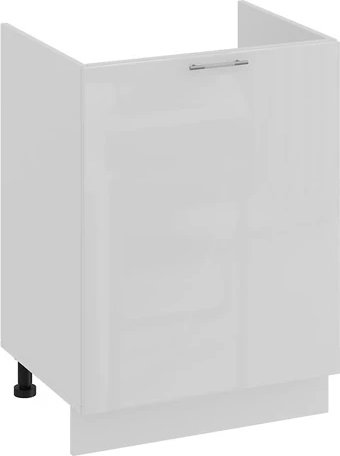 

Шкаф напольный Трия Весна 1Н6М с одной дверью (белый/белый глянец)