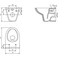 Унитаз подвесной Cersanit Parva CO DPL EO 64231