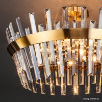 Люстра средней высоты Евросвет Steccato 10111/8 золотая бронза/прозрачный хрусталь Strotskis