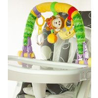 Высокий стульчик ForKiddy Podium Toys 0+ 2021 (серый/круги)