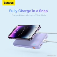 Внешний аккумулятор Baseus Airpow Fast Charge Power Bank 20W 10000mAh (сиреневый) + брендированный брелок Baseus