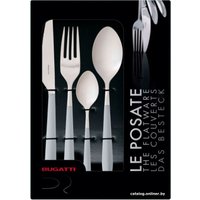 Набор столовых приборов Bugatti Ares ASBG-004F50 (24 пр, матовая сталь/серый) в Бресте
