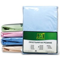 Простыня Альвитек Поплин однотонный на резинке 140x200x25 ПР-ПО-Р-140-ГОЛ (голубой)