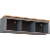 Полка Mio Tesoro Сага навесная 3 секции (серый/ясень)