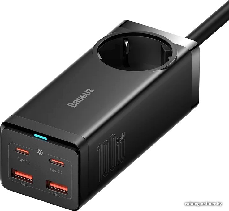 Сетевое зарядное Baseus GaN3 Pro Desktop Powerstrip AC+2U+2C 100W PSZM000401