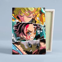 Картина по номерам Red Panda Клинок рассекающий демонов Коллаж p54569