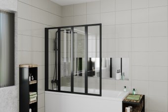 Стеклянная шторка для ванны Cerutti Spa Bouna-B 130x140