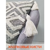 Чехол на подушку Matex Tufted ALEX-022 (молочный/серый)