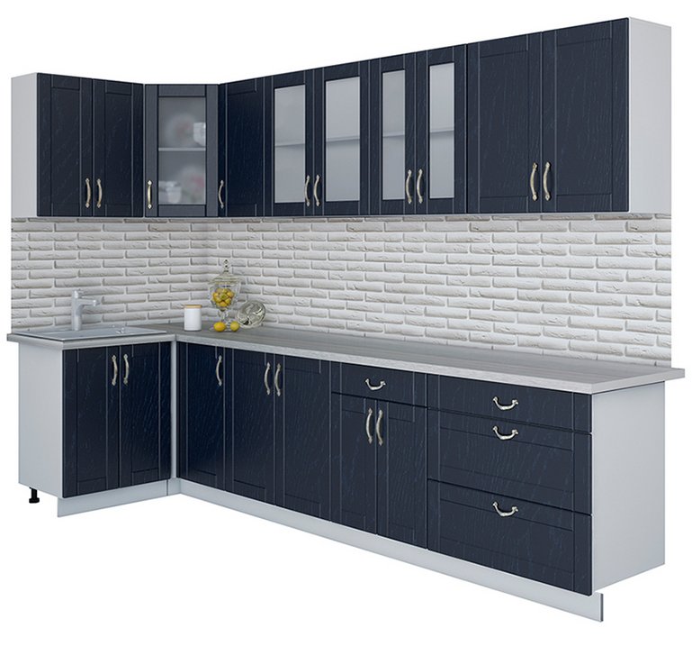 

Готовая кухня Интерлиния Мила Крафт 1.2x3.2 (дуб королевский)