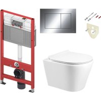 Унитаз подвесной Grado GD-W201T + TECE Kit 9400412 (с кнопкой смыва)