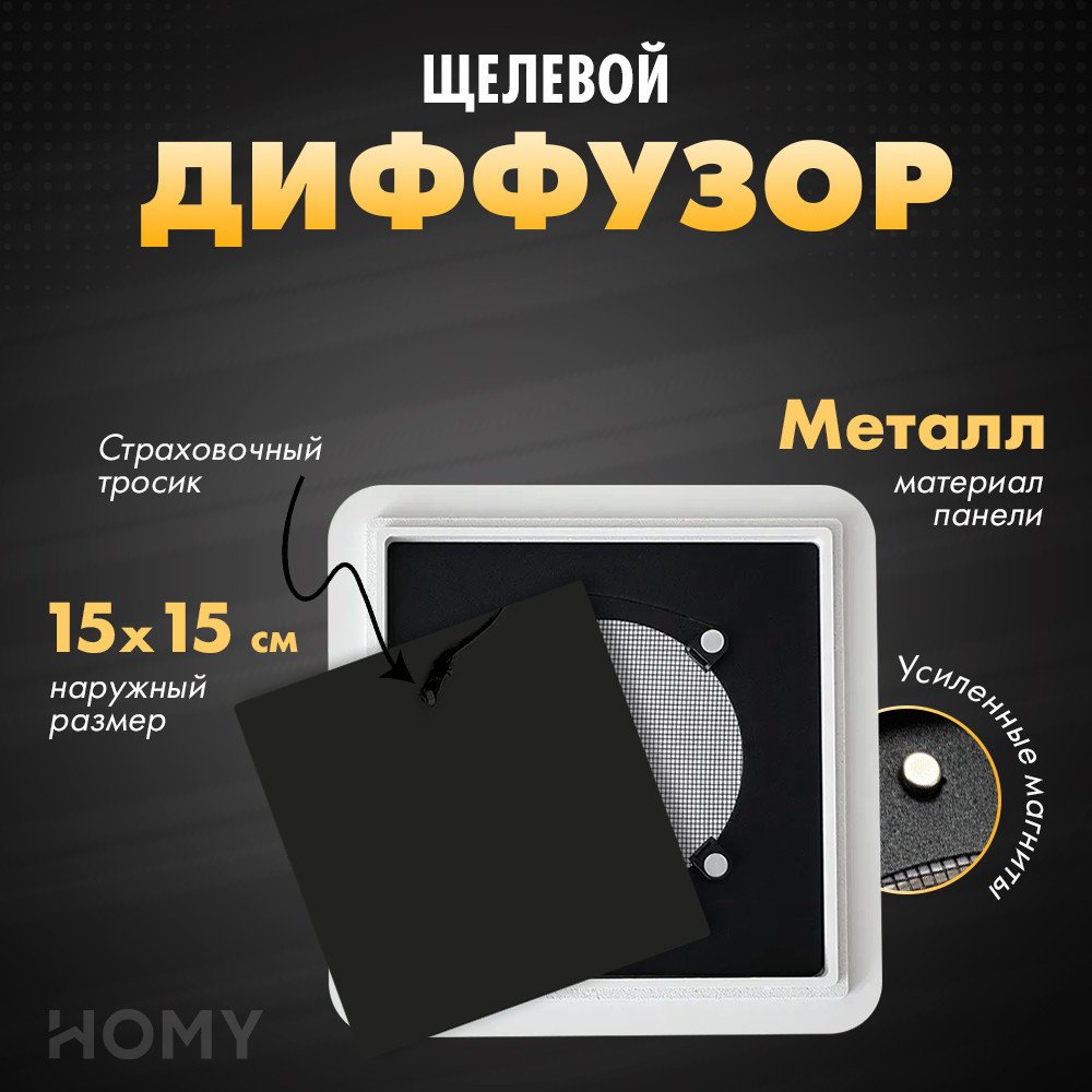 

Вентиляционная решетка HOMY Air Квадратный AIR013 d150 (черный)