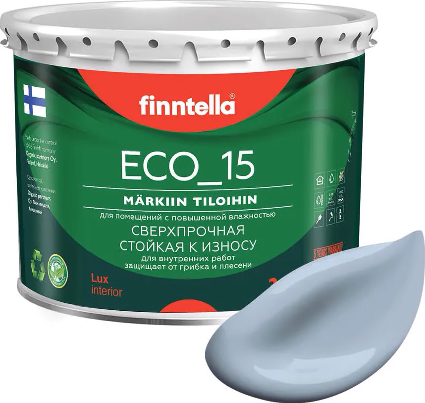 

Краска Finntella Eco 15 Niagara F-10-1-3-FL006 2.7 л (серо-голубой)