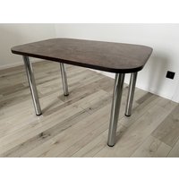 Кухонный стол Senira Р-001 (аламбра темная/хром)