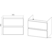  Viant Тумба под умывальник Мальта Como 70 VMAL70CO-T2YP