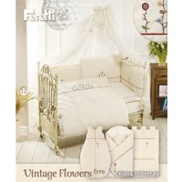 Детский комплект постельного белья Feretti Flowers Vintage Premium Long 6 частей (бежевый)