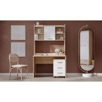 Стол Памир ПКС-9 (дуб сонома/белый глянец)