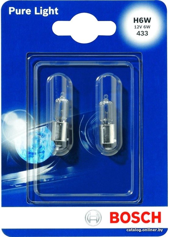 Лампа накаливания Bosch H6W Pure Light 2шт