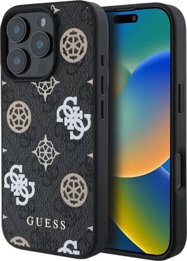 

Чехол для телефона Guess PU 4G Colored Peony (MagSafe) для iPhone 16 Pro GUHMP16LP4PWPK