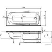 Ванна Aquanet Extra 160x70