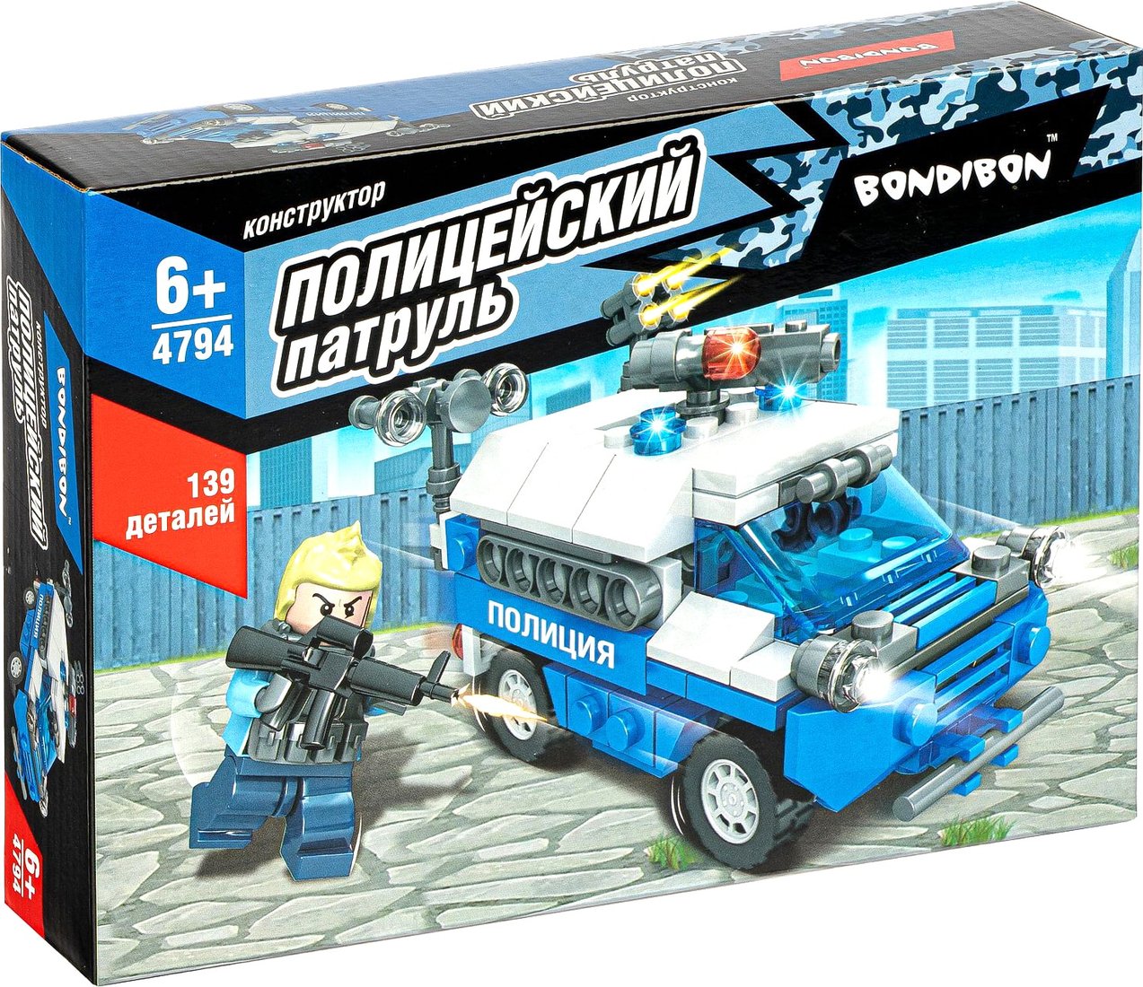 

Конструктор Bondibon Полицейский Патруль ВВ4794 Машина